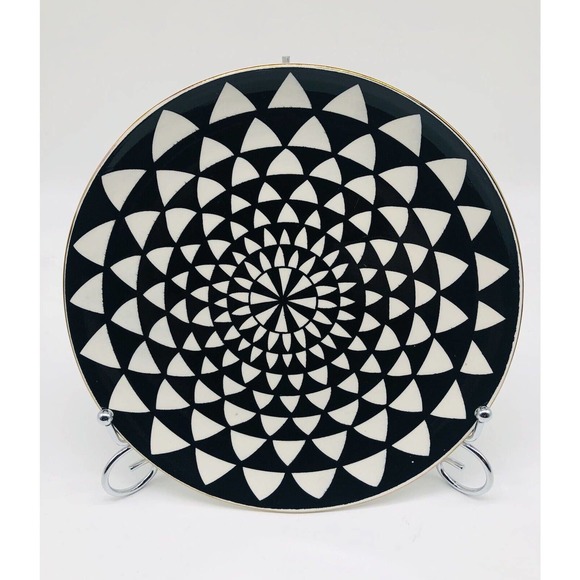 Thyme & Table Stoneware Salad Appetizer Plate 8.5” Black White -Replacement- A3 - Picture 1 of 5